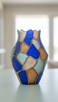 Vase aus strukturiertem Meerglas